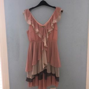 Pink and gray dress